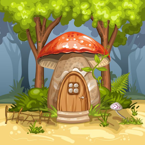 خانه برای گنوم ساخته شده از قارچ