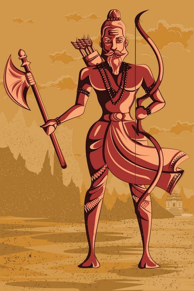 خدای هندی پاراشوراما با تبر