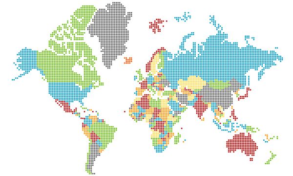جهان نقطه‌دار - لایه برای هر کشور
