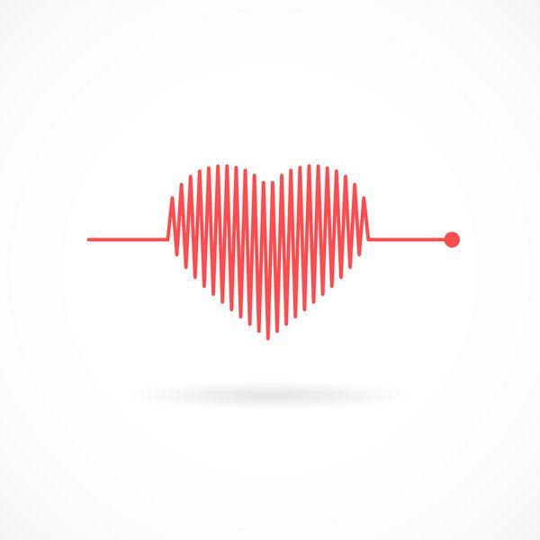 ضربان قلب با شکل قلب - نماد قلب
