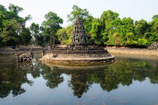 نیک پین بخشی از مجموعه معبد خمر انگکور مکان دیدنی و پرستش باستانی در جنوب شرقی آسیا در میان گردشگران محبوب است سیم ریپ کامبوج
