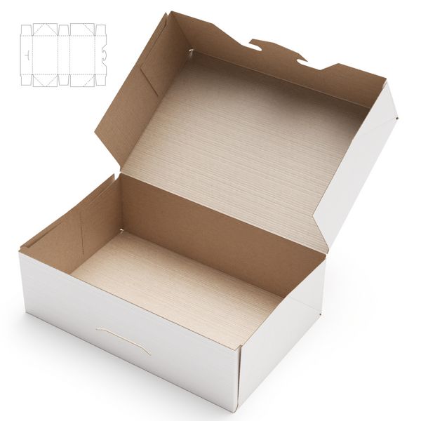 جعبه خرده فروشی با خط قالب طرح