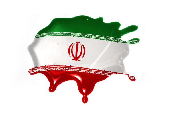 لکه با پرچم ملی ایران در زمینه سفید