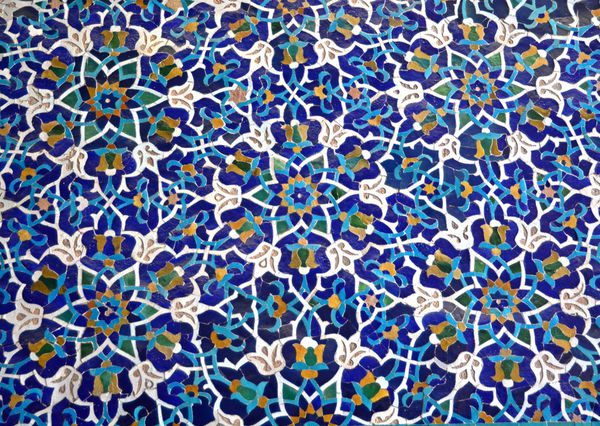 مسجد یزد ایران ارابسک آبی