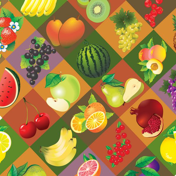 انواع میوه های آبدار در زمینه سفید غذای سالم