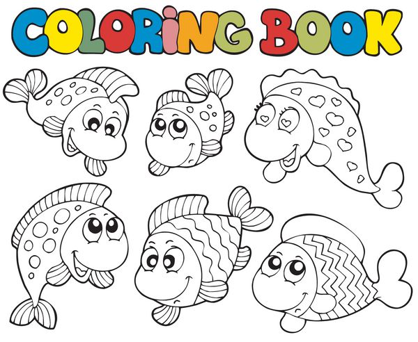 کتاب رنگ آمیزی با ماهی های دیوانه