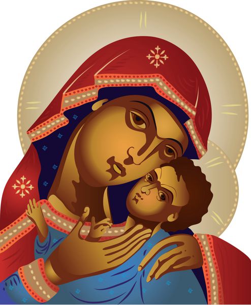 ikone madonna mit kind