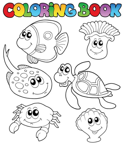 کتاب رنگ آمیزی با حیوانات دریایی 3