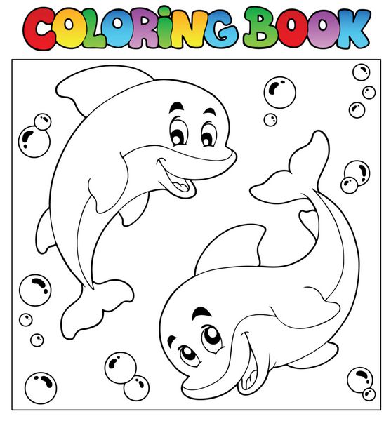 کتاب رنگ آمیزی با دلفین ها 1