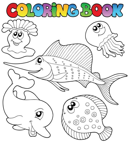 کتاب رنگ آمیزی با حیوانات دریایی 2