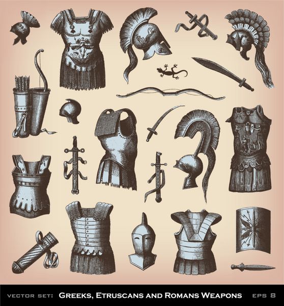 حکاکی تصاویر سلاح های باستانی