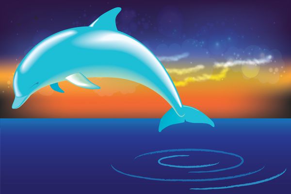 پریدن دلفین از آب