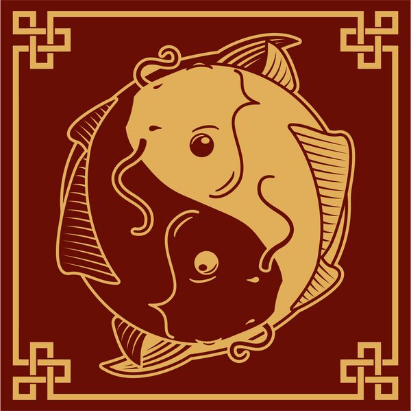 نماد ماهی یین یانگ شرقی