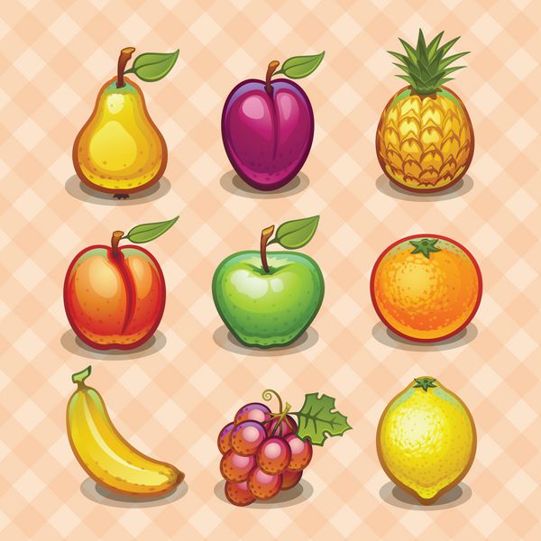 مجموعه ای از میوه ها