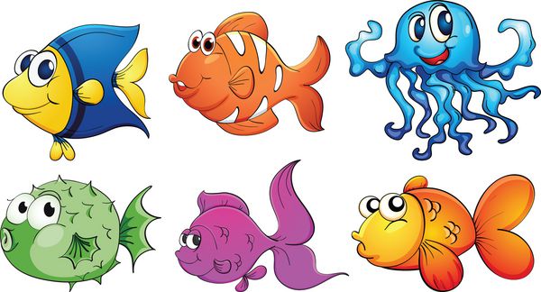 پنج نوع مختلف از موجودات دریایی