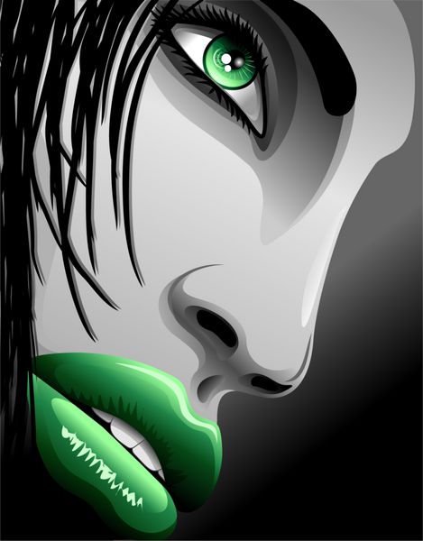 پرتره دخترانه چشمان سبز-ritratto ragazza occhi verdi