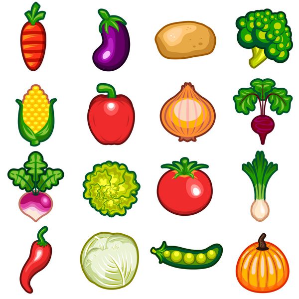 مجموعه آیکون سبزیجات