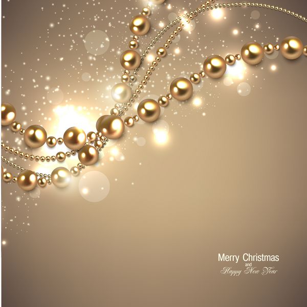 پس زمینه زیبای کریسمس با گلدسته طلایی وکتور ilr