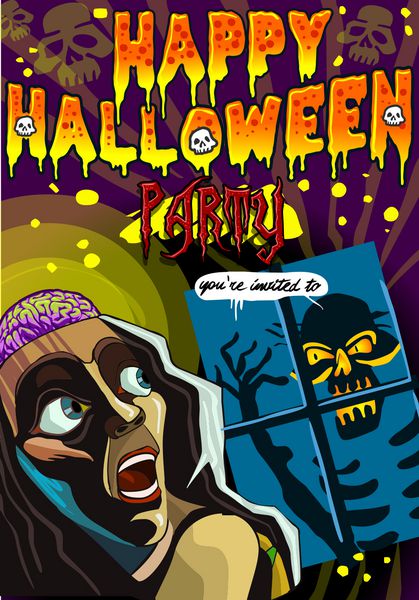 پوستر دعوت به مهمانی هالووین