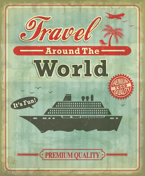 طراحی پوستر سفرهای قدیمی در سراسر جهان