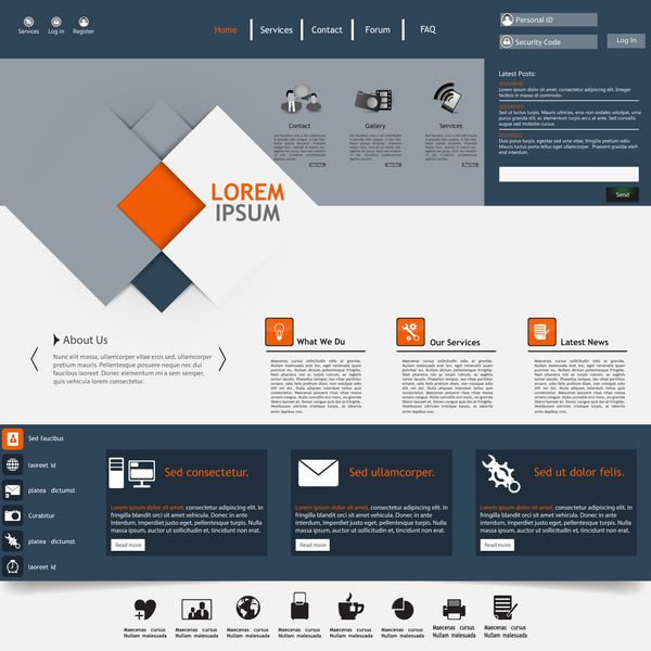قالب طراحی وب سایت حرفه ای