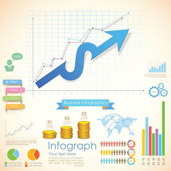 نمودار اینفوگرافیک کسب و کار