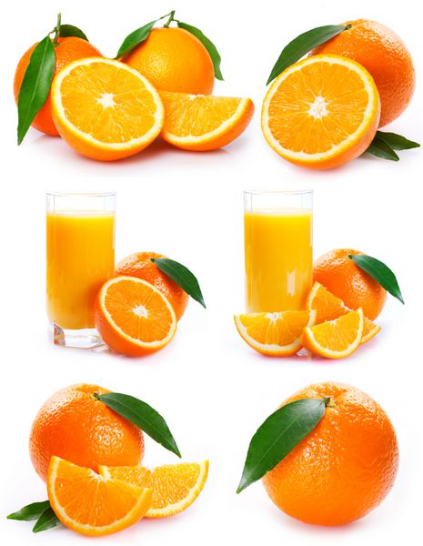 مجموعه ای از پرتقال با آب