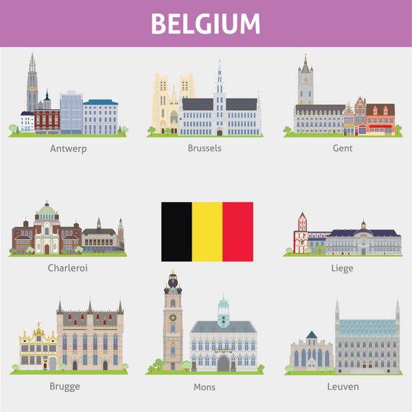 بلژیک نمادهای شهرها