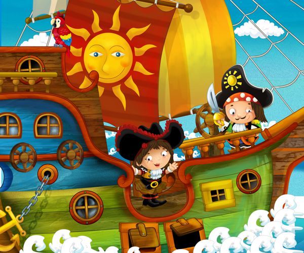 دزدان دریایی - شکار گنج - تصویر برای کودکان