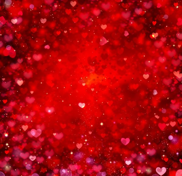 پس زمینه قرمز انتزاعی قلب کاغذ دیواری روز سنت قلب