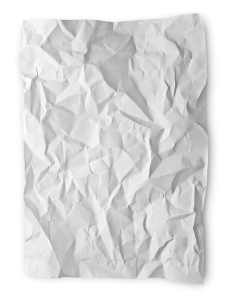 کاغذ جدا شده روی سفید با مسیر برش