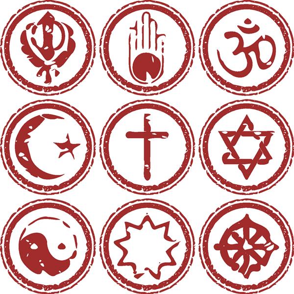 تمبر لاستیکی ادیان جهان ظاهر شنی