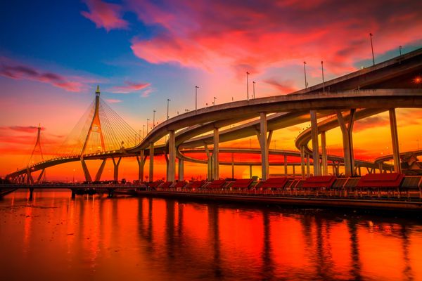 پل بر روی رودخانه چائو فرایا در بانکوک