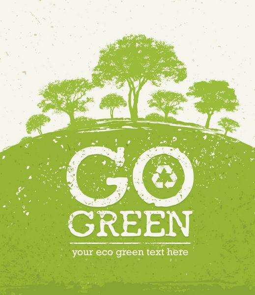 مفهوم بازیافت درخت اکو سبز را روی پس زمینه کاغذ ارگانیک بروید