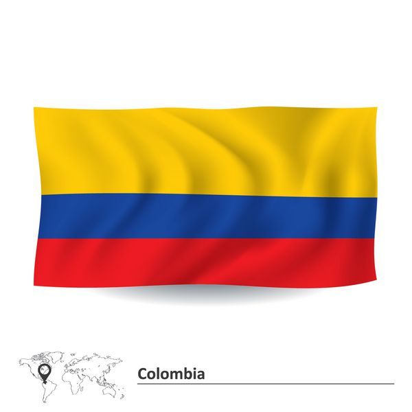 پرچم کلمبیا - وکتور
