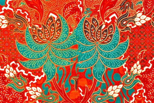 الگوی زیبای باتیک هنر مالزیایی و اندونزیایی