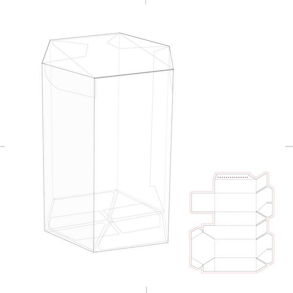 جعبه آب نبات لوله شش ضلعی با قالب خط قالب
