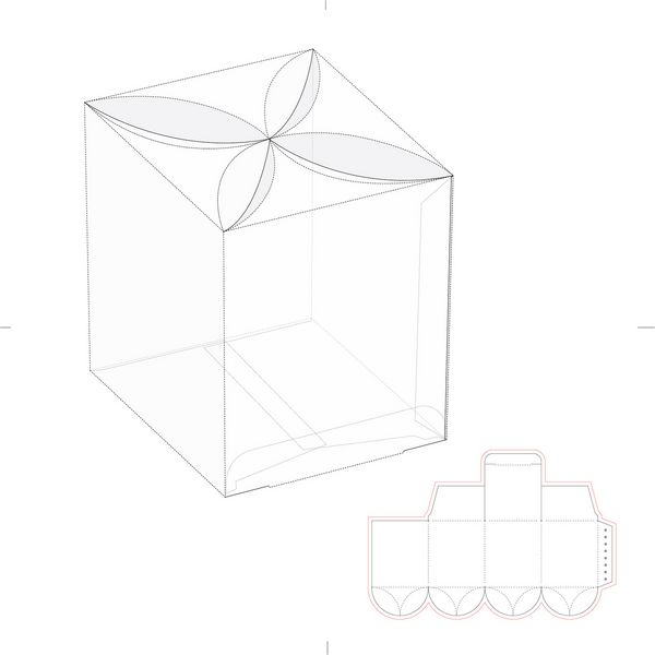 جعبه بالای آب نبات سفارشی با الگوی خط قالب