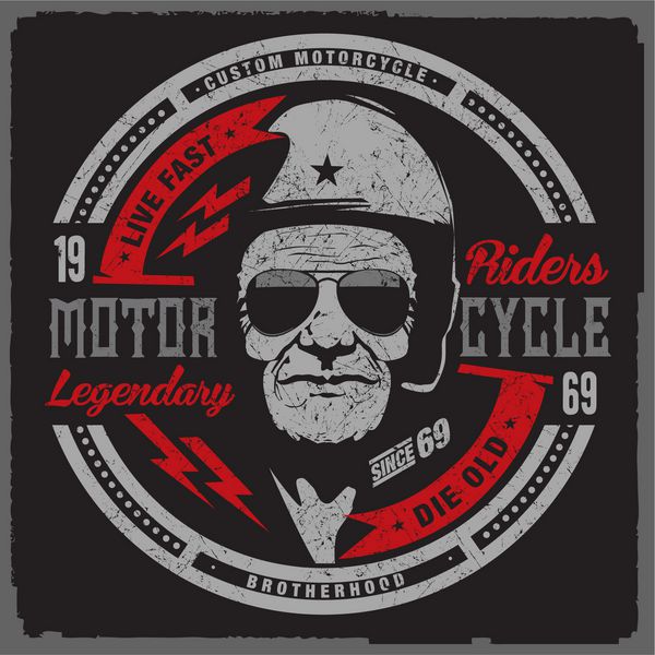 گرافیک موتور سیکلت قدیمی سفر جاده ای تی شرت دوچرخه سوار گرافیک تی شرت نشان موتور سیکلت