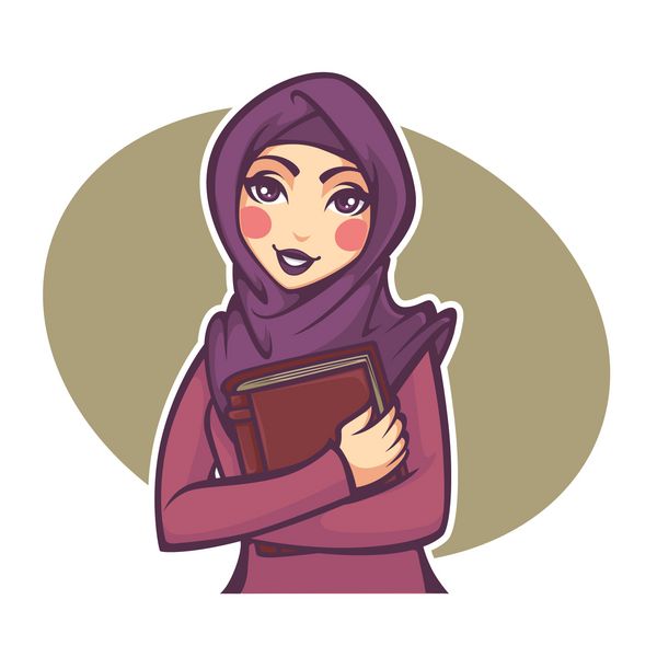 دانش آموز زیبای عربی وکتور
