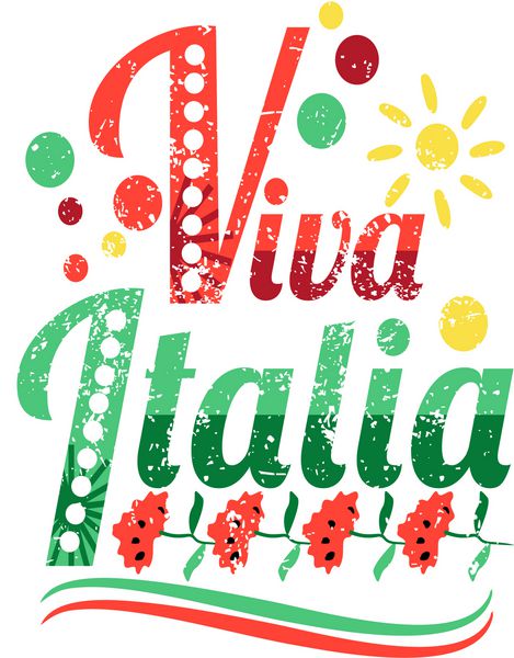 طراحی تایپوگرافی گرافیکی viva italia برای پوشاک