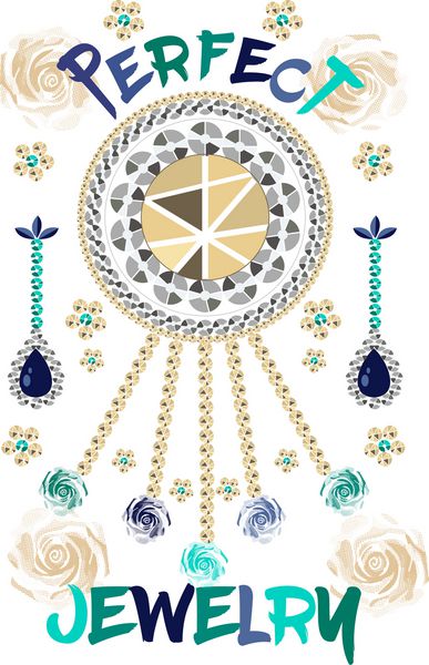 رنگ جواهرات عالی مجموعه ای از جواهرات لوکس و هدایای گرانبها وکتور جدا شده