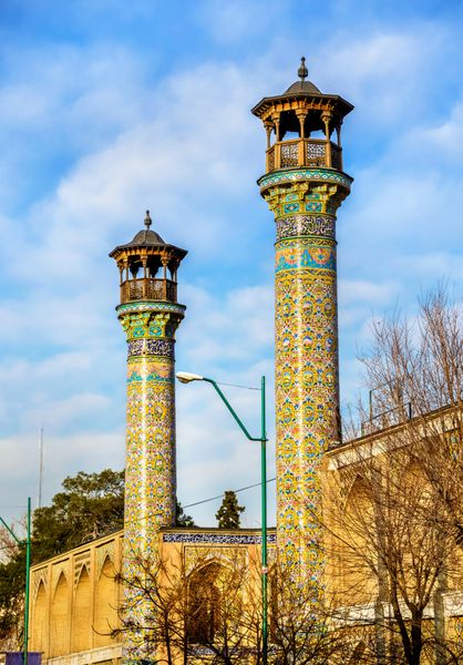 مناره های مسجد شهید مطهری تهران ایران
