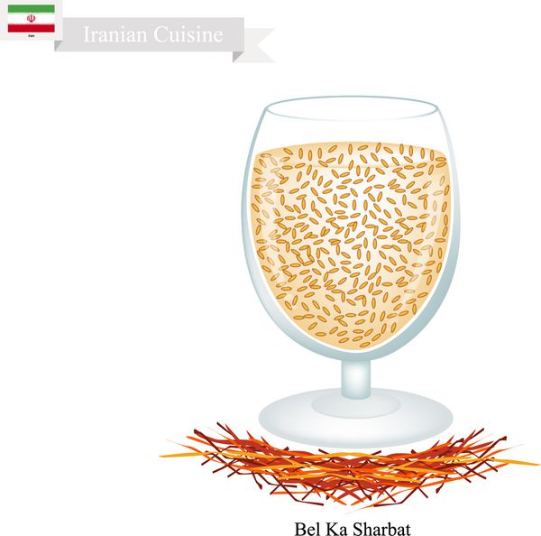 غذاهای ایرانی بل کا شربت یا نوشیدنی سنتی تهیه شده از میوه سیب چوبی و شربت معطر یکی از محبوب ترین نوشیدنی ها در ایران