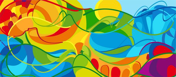 ریو پس زمینه رنگارنگ انتزاعی 2016 والپیپر برزیل ریو دو ژانیرو 2016 الگوی رنگارنگ ورزش تابستانی برزیل وکتور برای هنر چاپ طراحی وب تبلیغات