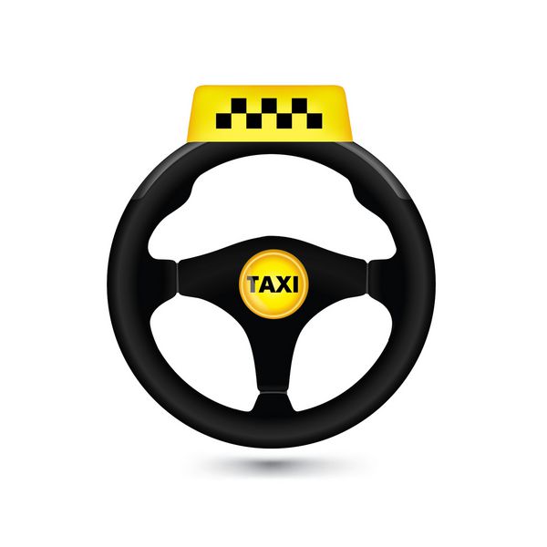 تابلوی ماشین تاکسی نماد چرخ ماشین وکتور
