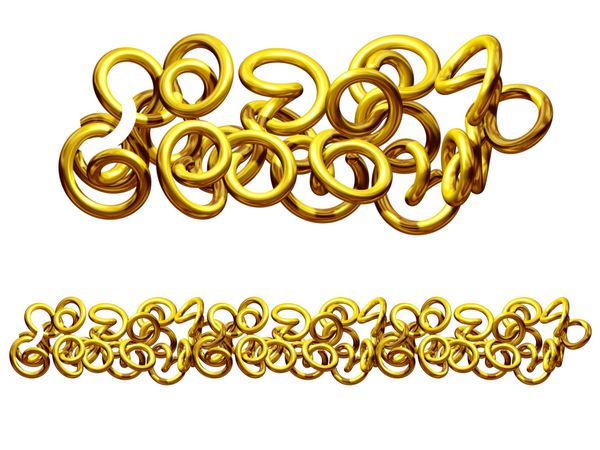 طلایی بخش زینتی فریز برای قاب یا حاشیه تصویر سه بعدی