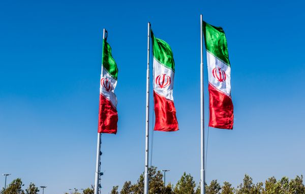 پرچم های ایران در تهران پایتخت ایران