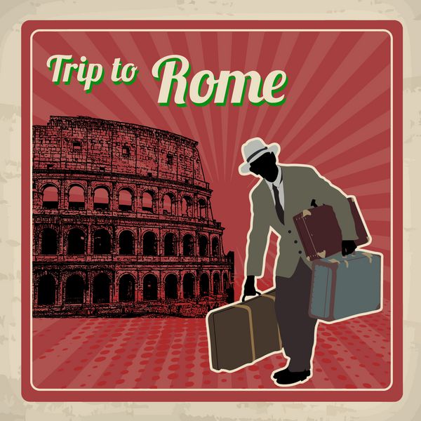 پوستر رترو سفر به رم
