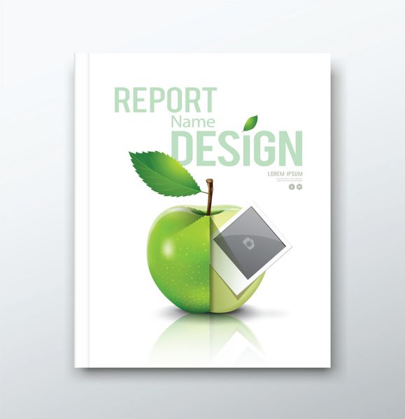 جلد گزارش سالانه سیب سبز و عکس فوری
